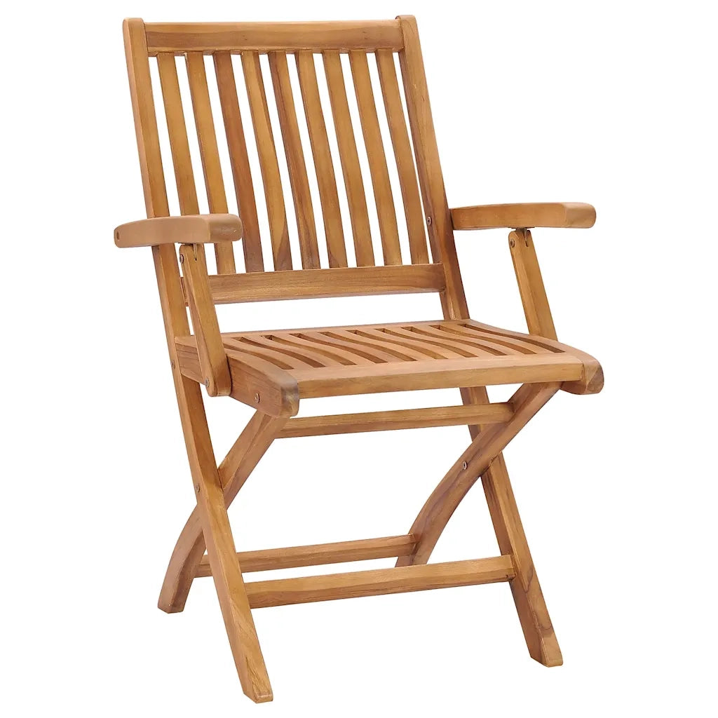 Sedie da Giardino Pieghevoli con Cuscini 6 pz Massello di Teak 3072751