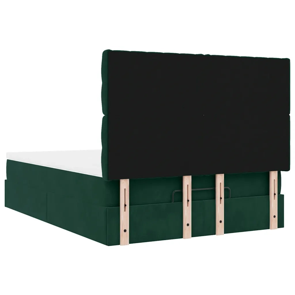 Struttura Letto Pouf con Materassi 140x190 cm in Velluto 3313544