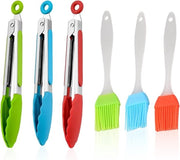 Set di utensili da cucina - manici in silicone - 3 pezzi - 17 cm