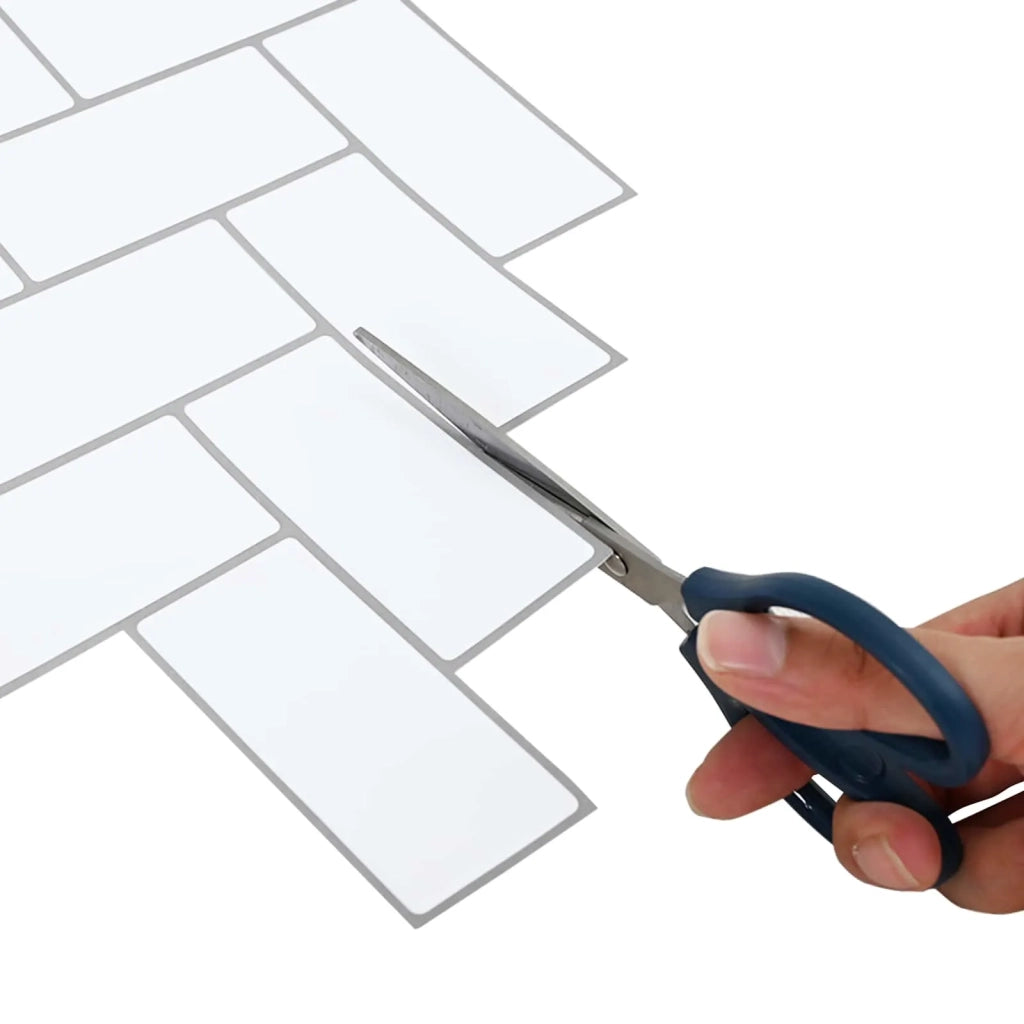 Piastrella a Spina di Pesce 50 pcs Bianco e Grigio 30 x 30 cm 42046182