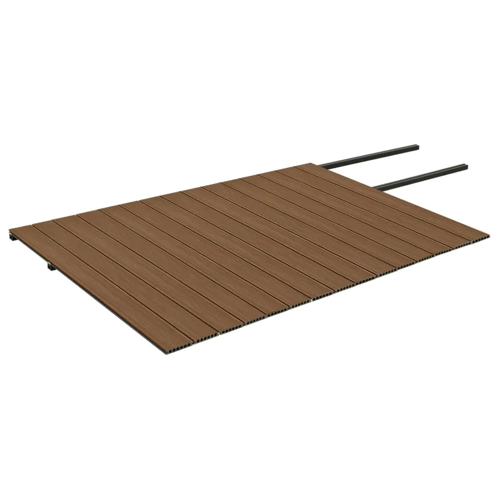 Listoni Decking WPC con Accessori Marroni e Grigi 30 m² 2,2 m 3070467