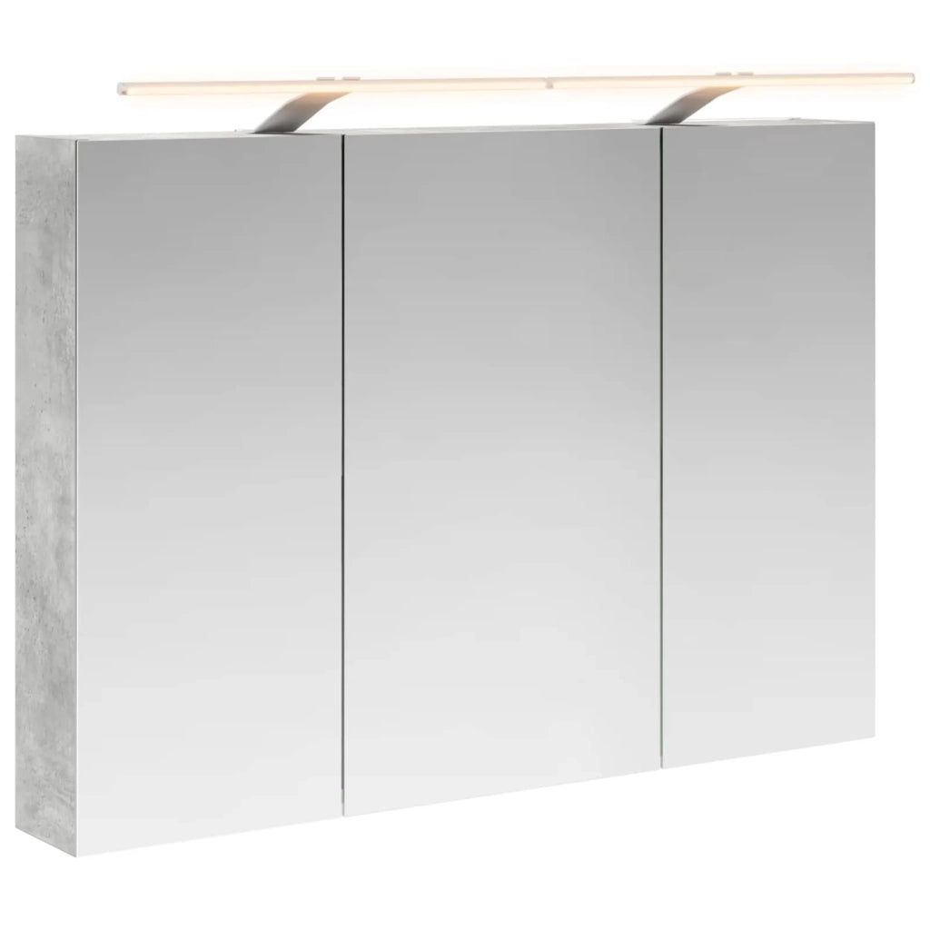 Mobiletto per specchio da bagno con lo scaffale Grigio cemento 889130