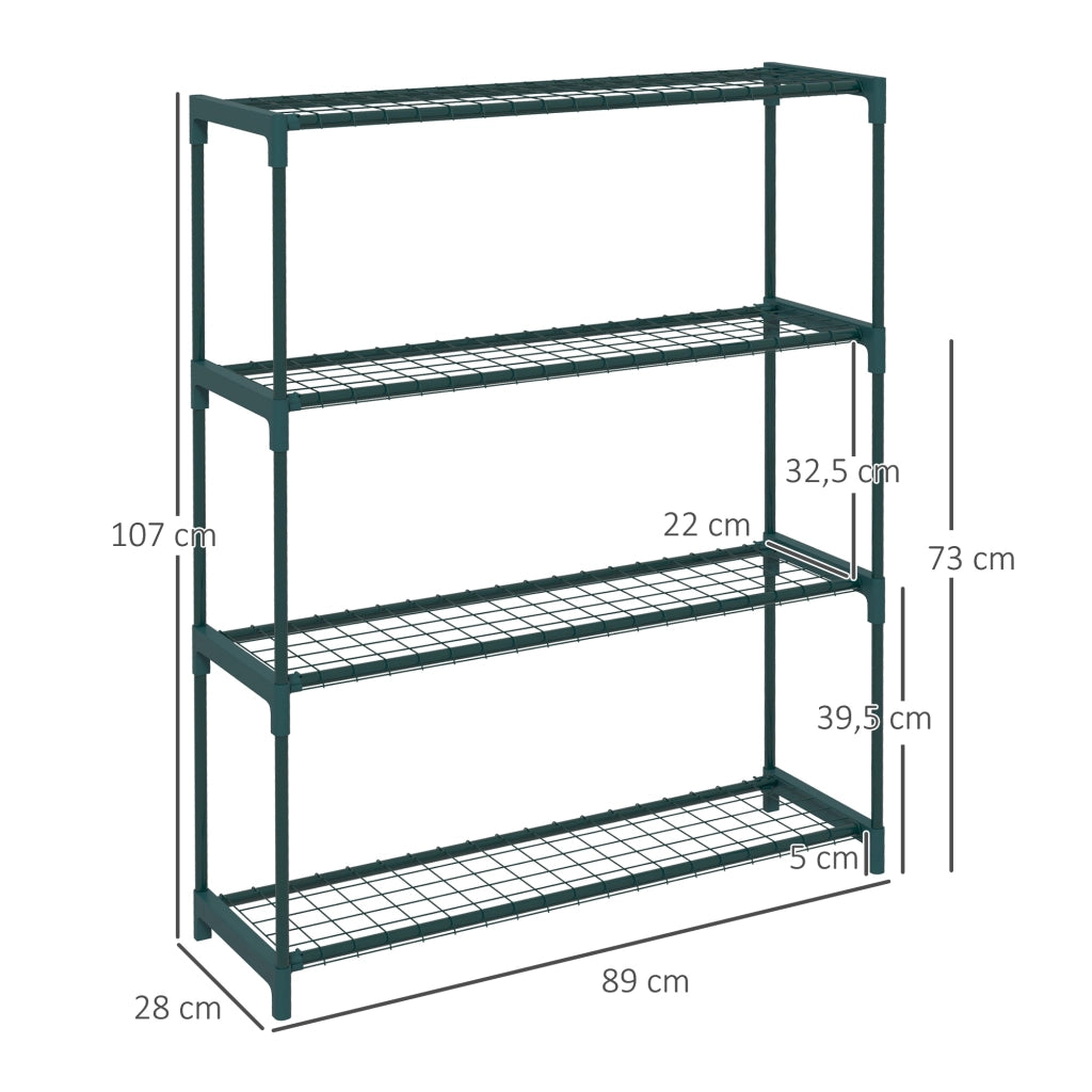Sostegno per Vasi 4 Livelli ¨C Zephmum ¨C Verde 89x28x107 cm