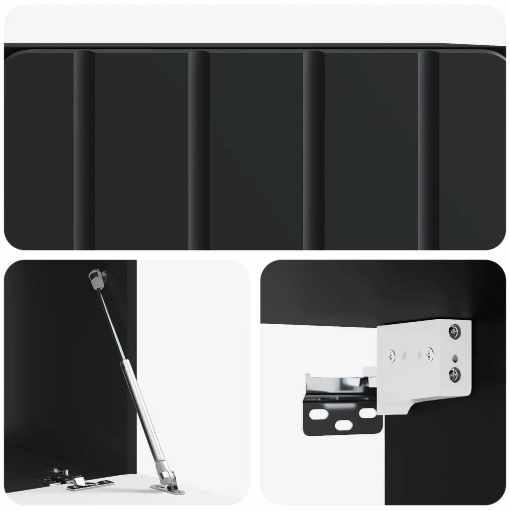 Mobile Porta TV da Muro-Credenza per TV sospesa Nero 59,5 x 41 x 30 cm 368975