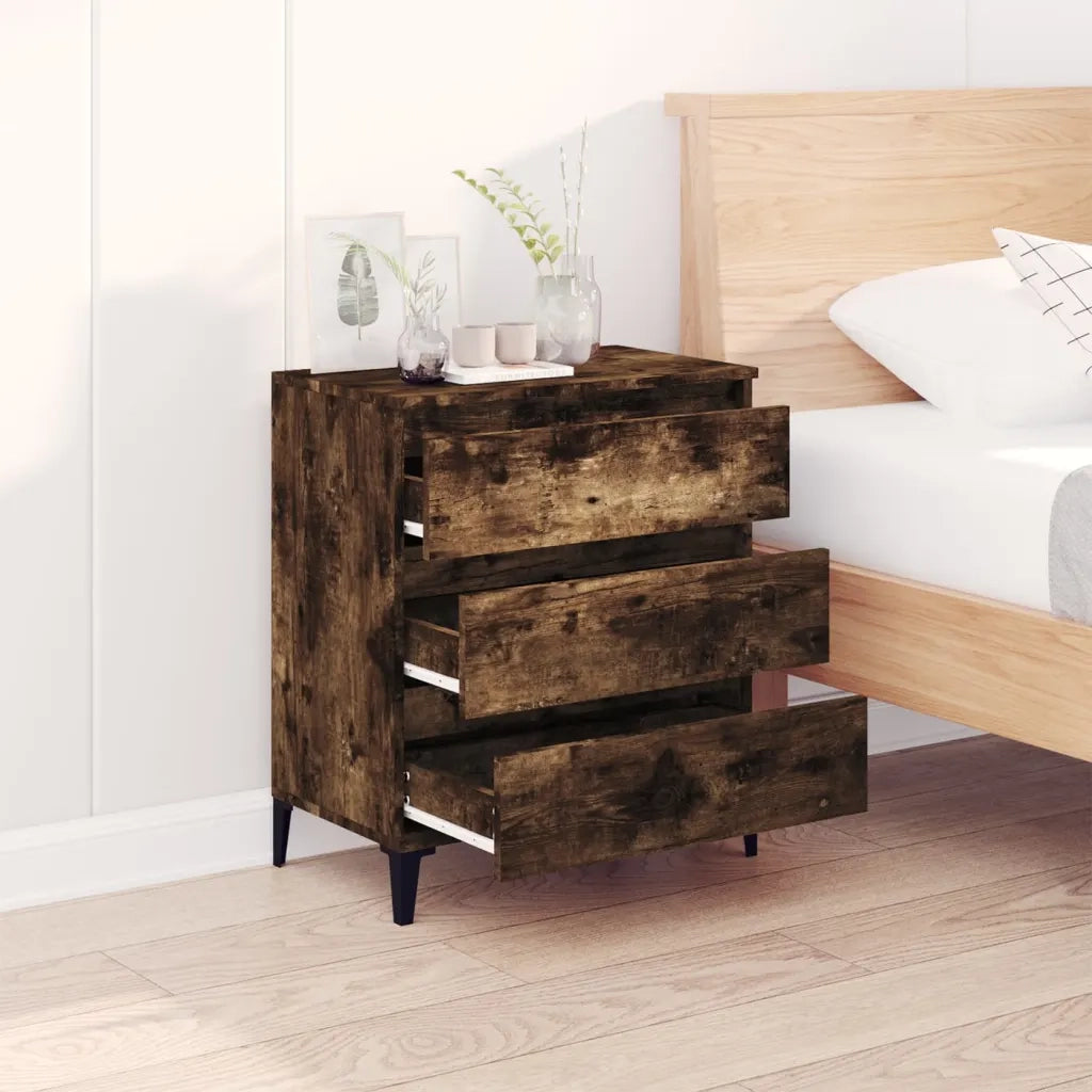 Credenza Rovere Fumo 60x35x70 cm in Legno Multistrato 823053