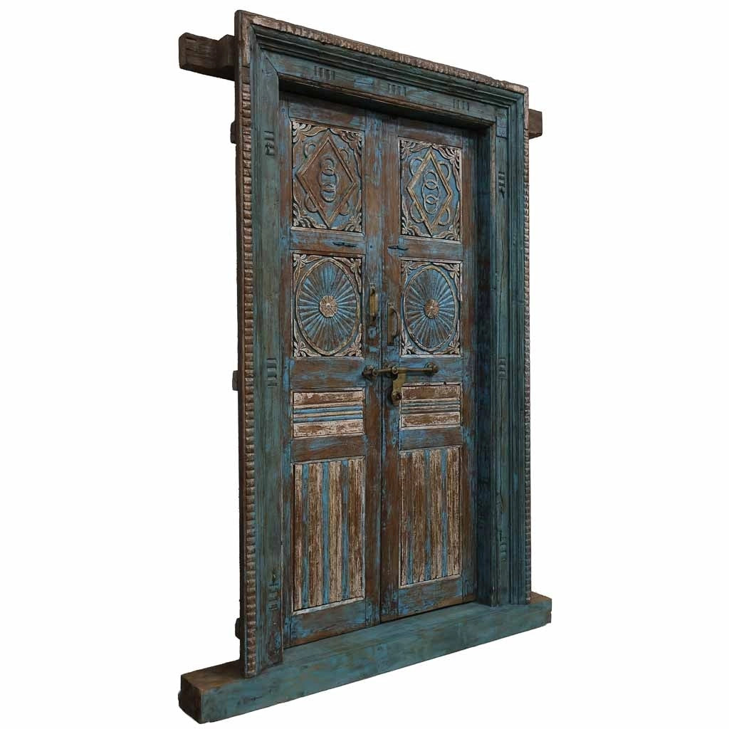 Porta in legno marrone 127x19x213h cm