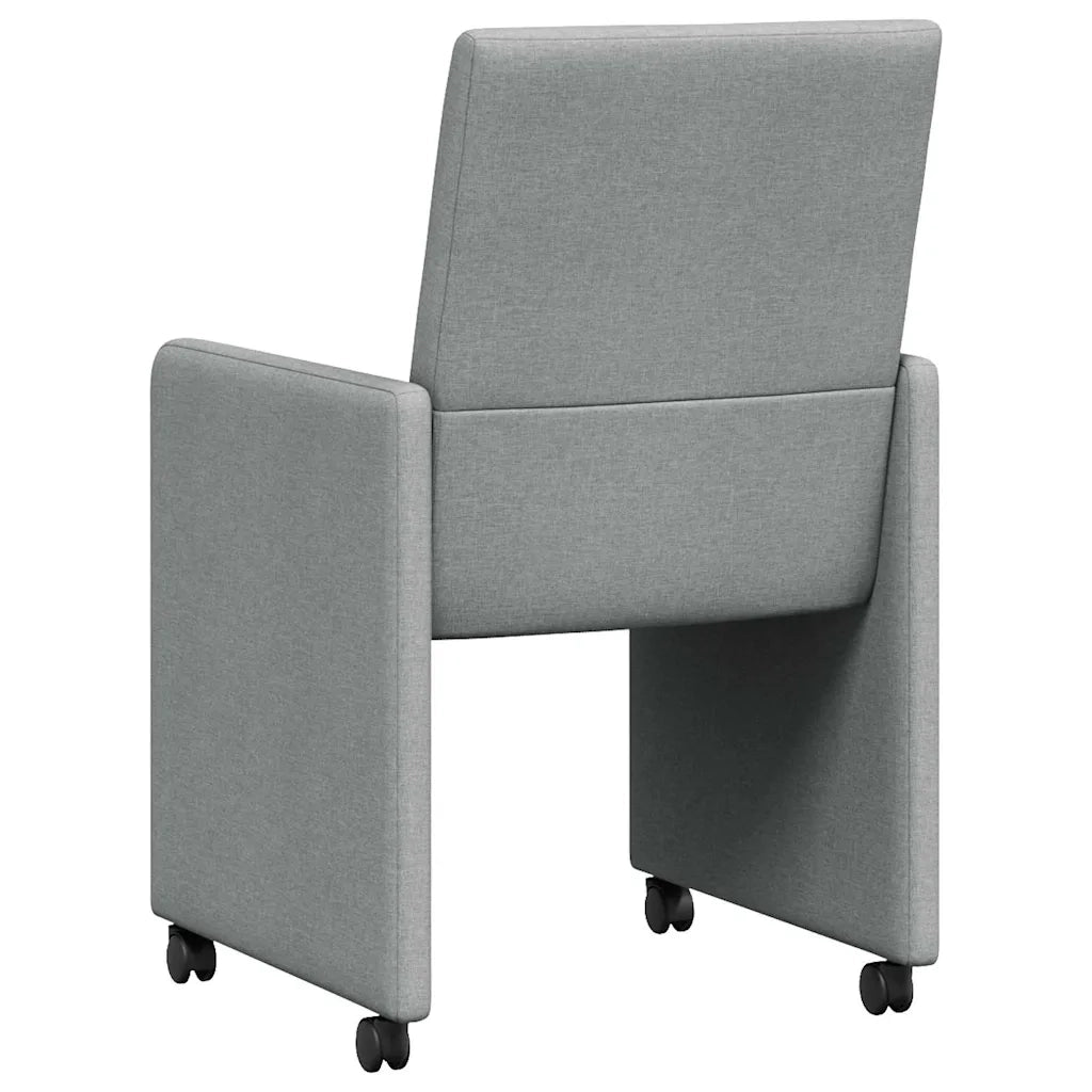 Sedie da Pranzo con Ruote 2 pcs Grigio chiaro 57 x 66 x 94 cm 42017807