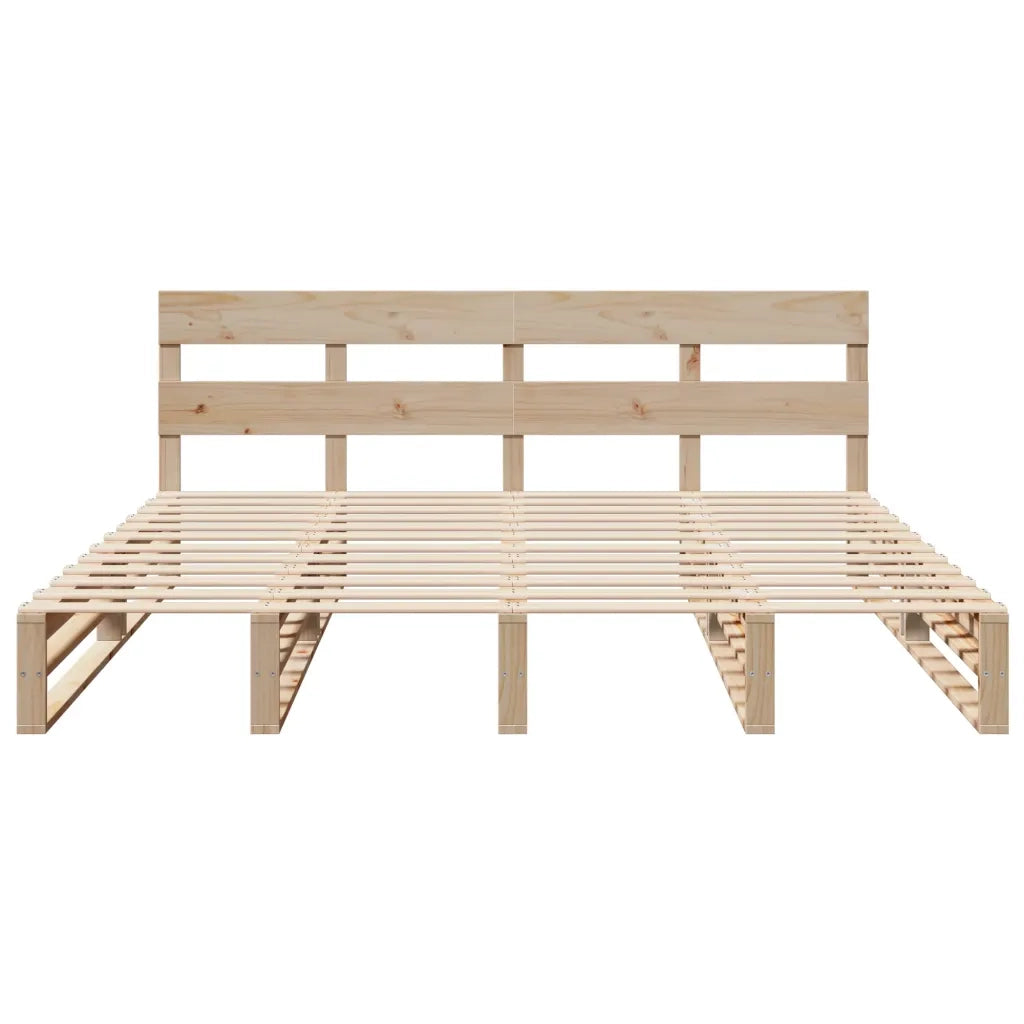 Letto senza Materasso 200x200 cm in Legno Massello di Pino