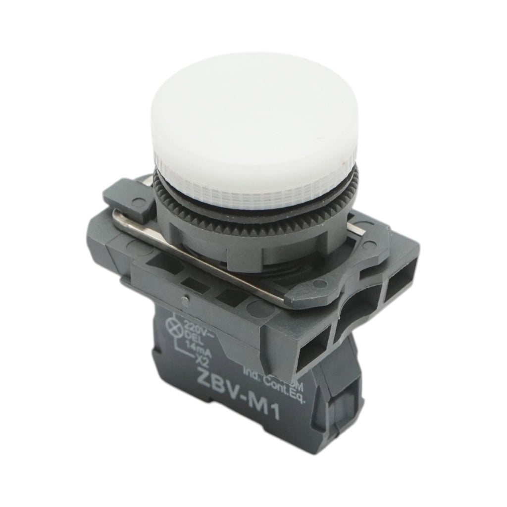 Indicatore di segnale LED bianco 220V, 14mA, TB5 Breckner Germany