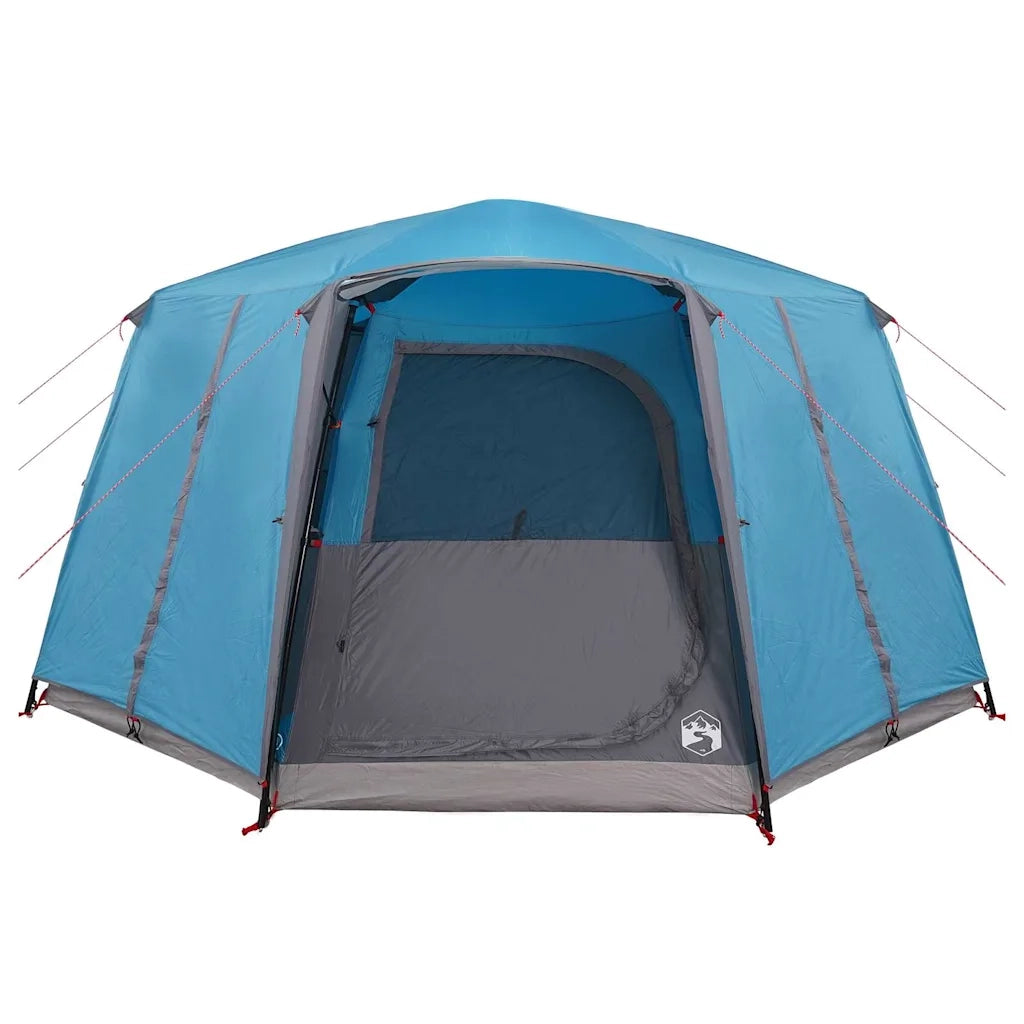 Tenda da cabina per 6 persone con tetto-Tenda da campeggio Blu 425 x 396 x 222 cm