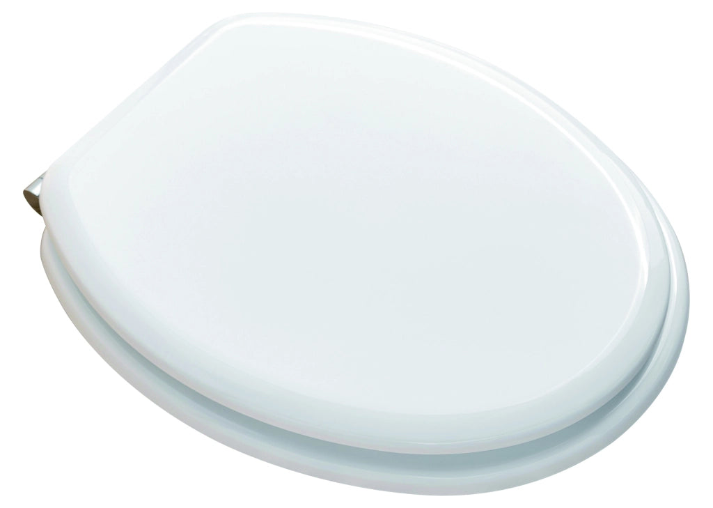 Utilia SEDILE WC IN LEGNO CON CHIUSURA RALLENTATA col. Bianco cm. 44x37 coprivaso copriwater