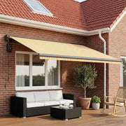 Telo di ricambio per tenda da sole Giallo e Bianco 450 × 300 cm 3444213