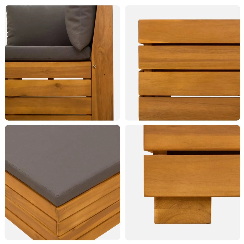 Set di divani da esterno-Sofa da giardino con cuscino 3 Pezzo Marrone 772534