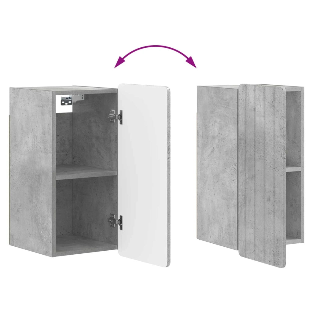 Armadio da bagno a muro ZWOLLE Grigio Cemento 30 x 31 x 63 cm 896368