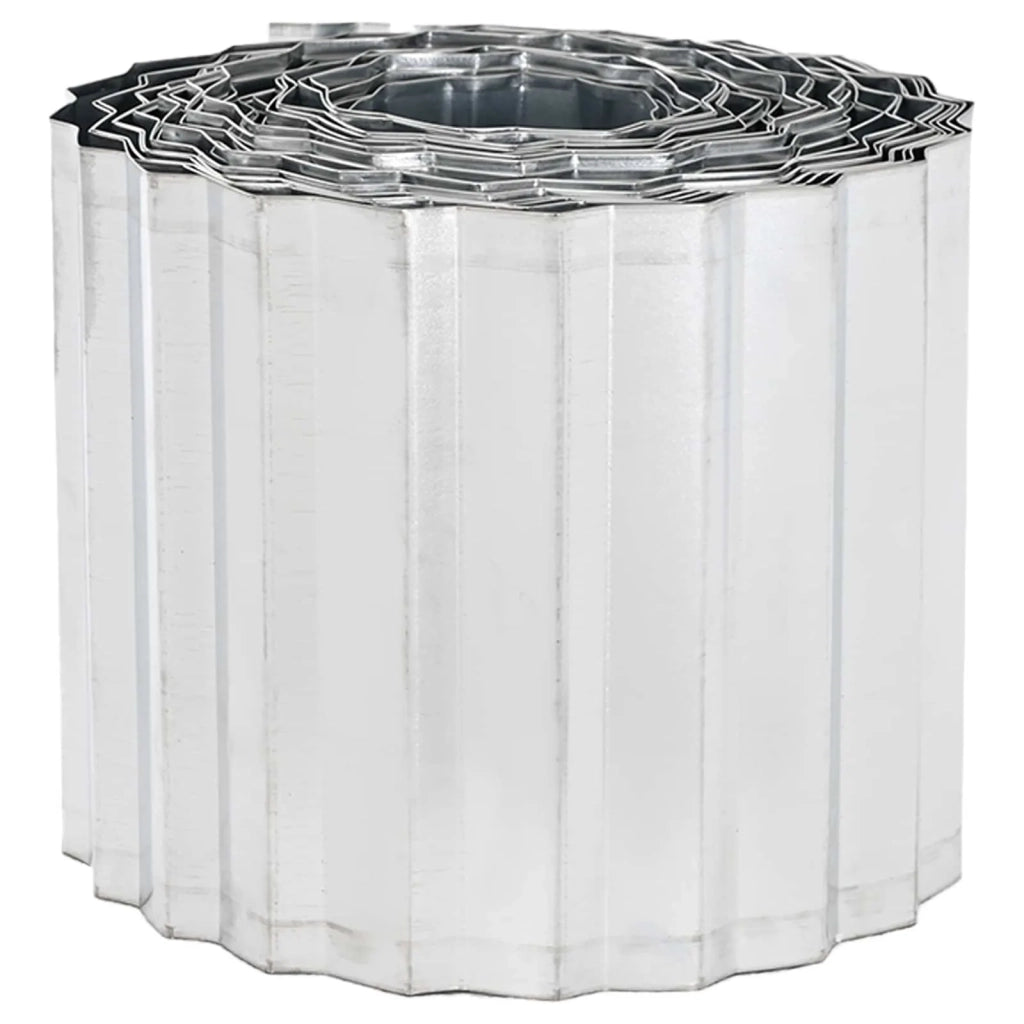 Bordura per Prato 5 m x 20 cm Acciaio zincato Argento 42030195