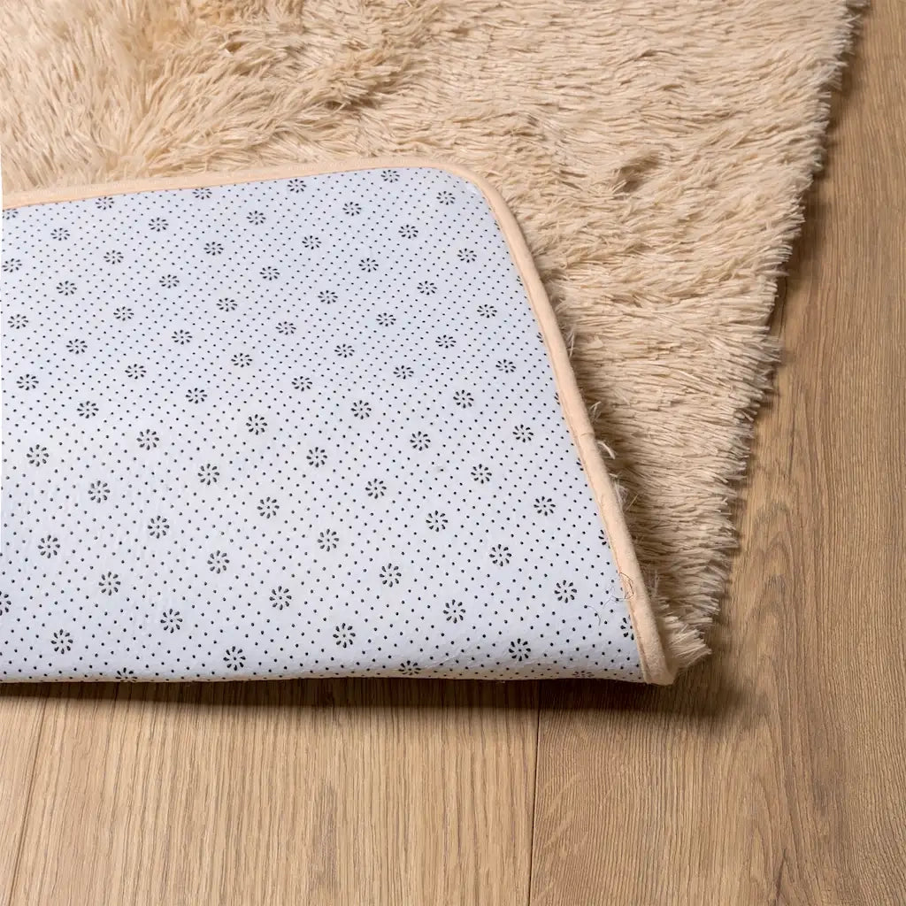 Tappeto del soggiorno | Tappeto Shaggy a Pelo Lungo NAVARRA Beige 120x120 cm poliestere