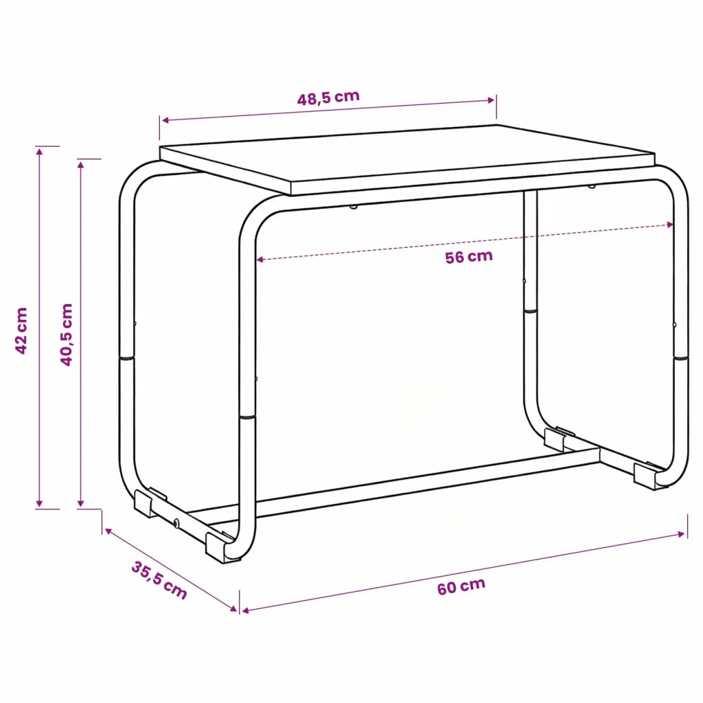 Supporto TV 60 x 35.5 x 42 cm Legno di quercia 8007880