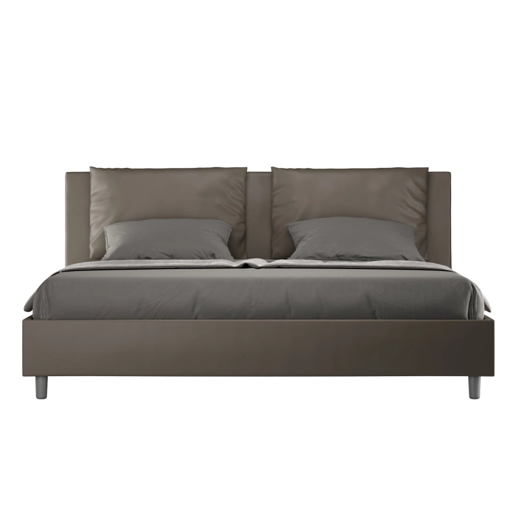 Letto Matrimoniale 160x190 cm con Rete Antea Cappuccino