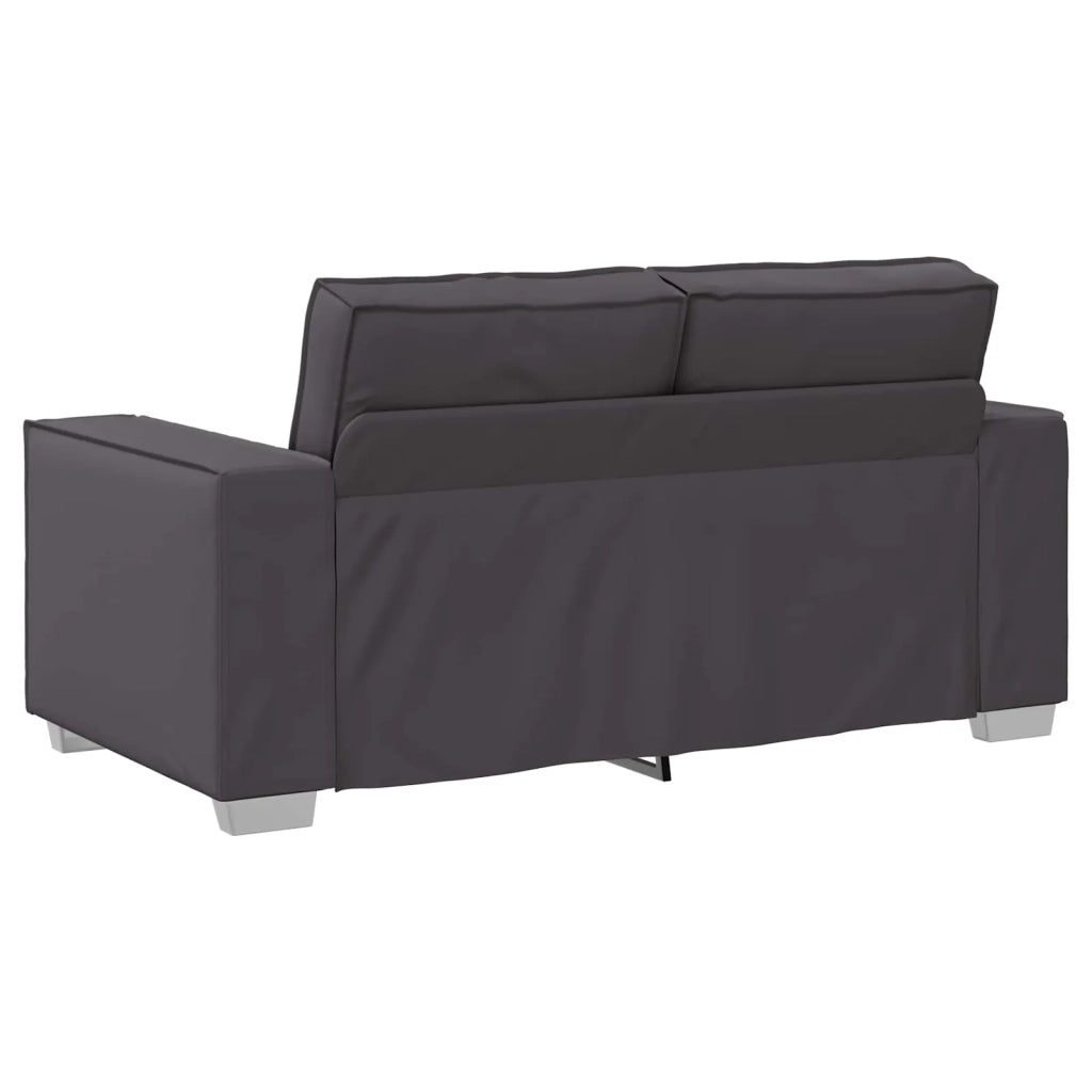 Divano a due posti Grigio 160 cm Pelle Sintetica 4105047