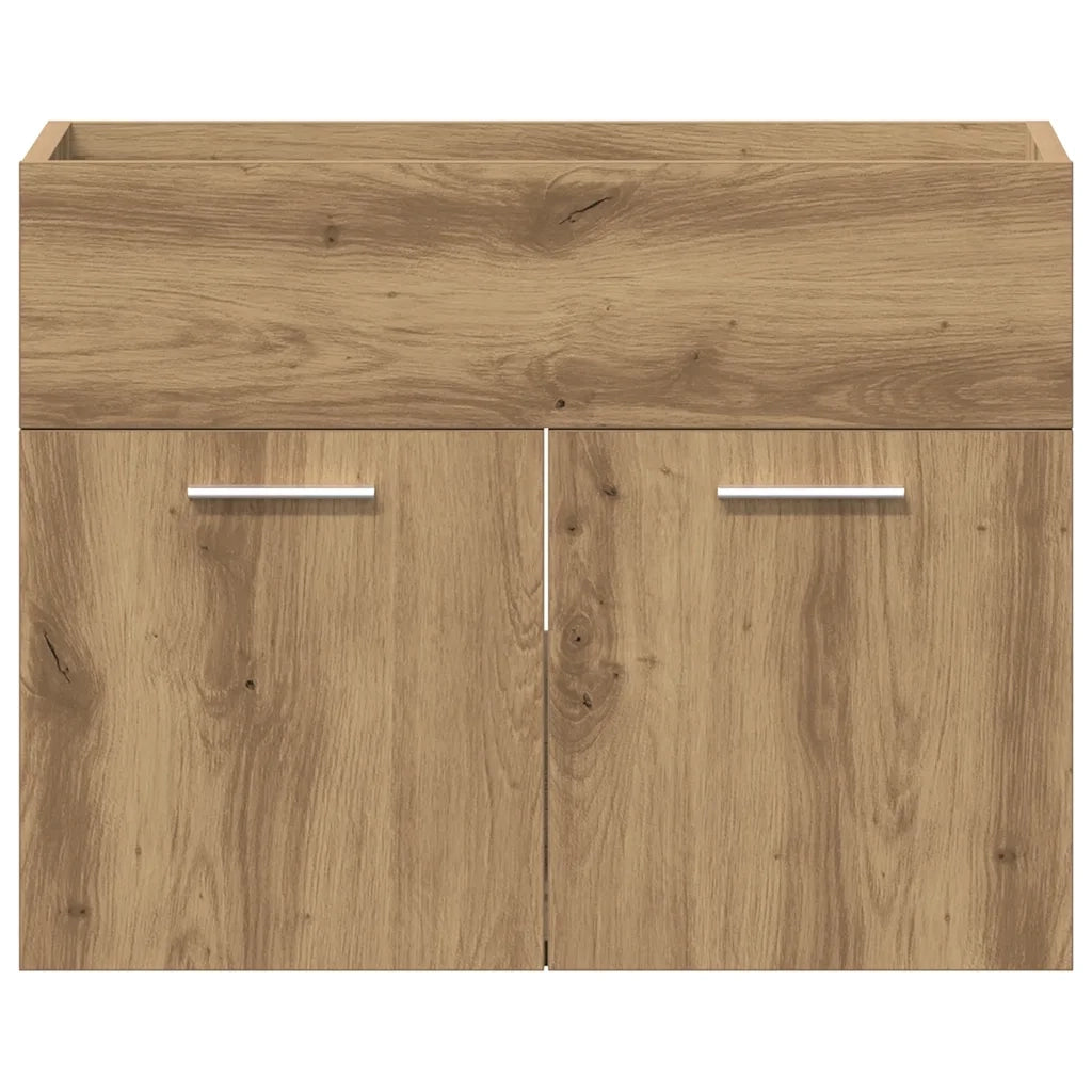 Mobile Lavabo Bagno-Armadietto da bagno Rovere Artigianale 60x38,5x46 cm Truciolato