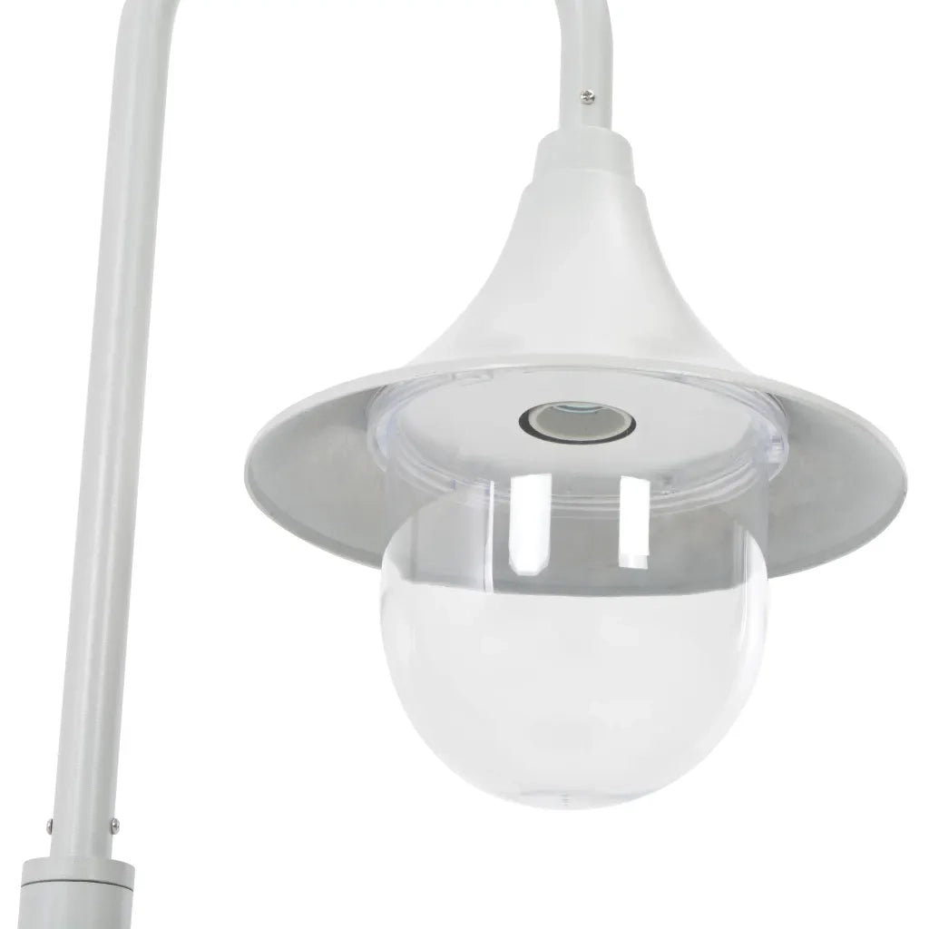 Lampione da Giardino E27 120 cm Alluminio Bianco 44210