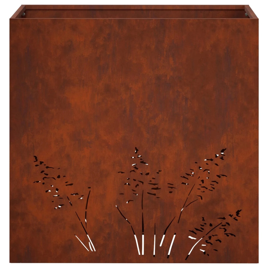 Vaso da giardino 2 pz Ruggine 50 x 30 x 49 cm Acciaio Corten 8005819