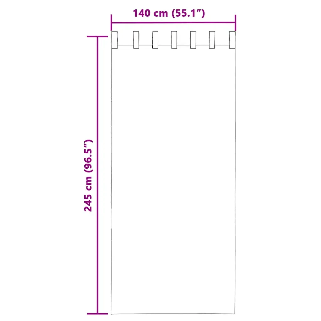 Tende in Voile con Passanti 2 pz Grigio Scuro 140x245 cm