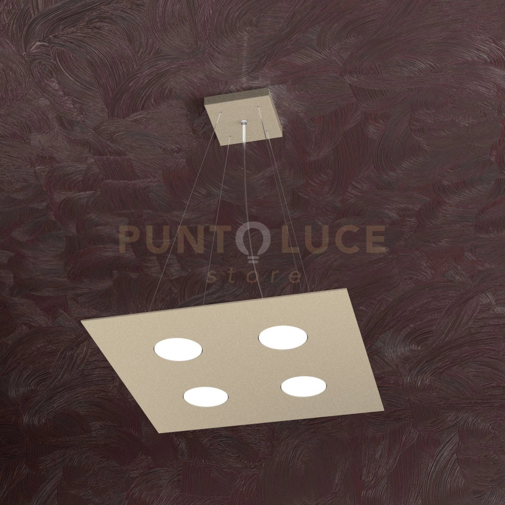 AREA SOSPENSIONE 4 LUCI QUADRA SABBIA 1127-S4-SA