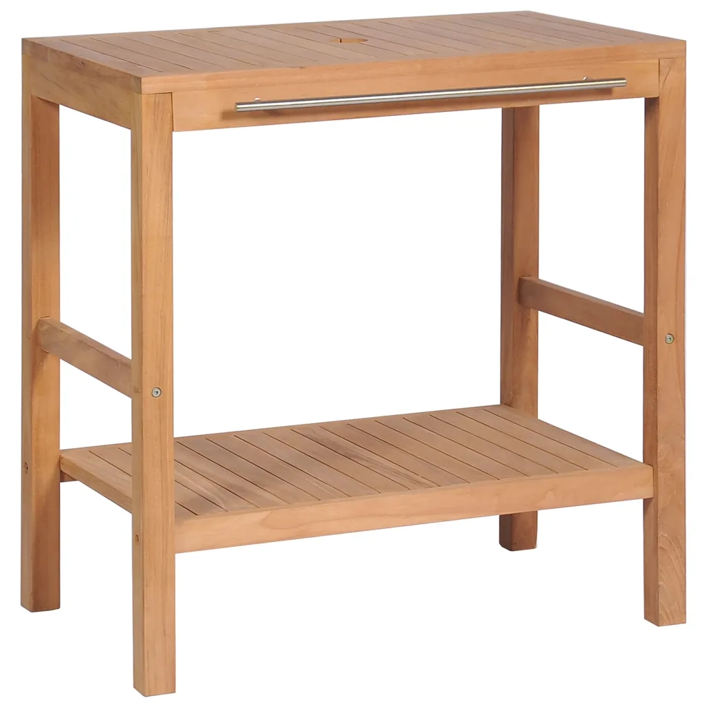 Mobile per Lavabo in Massello di Teak 74x45x75 cm 246492
