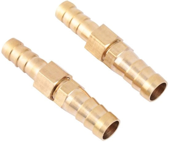 Reduttore di tubo in acciaio rosso - Connettori per tubi - 8mm-12mm - Flessibili - Materiale resistente - Adatto per giardino e irrigazione