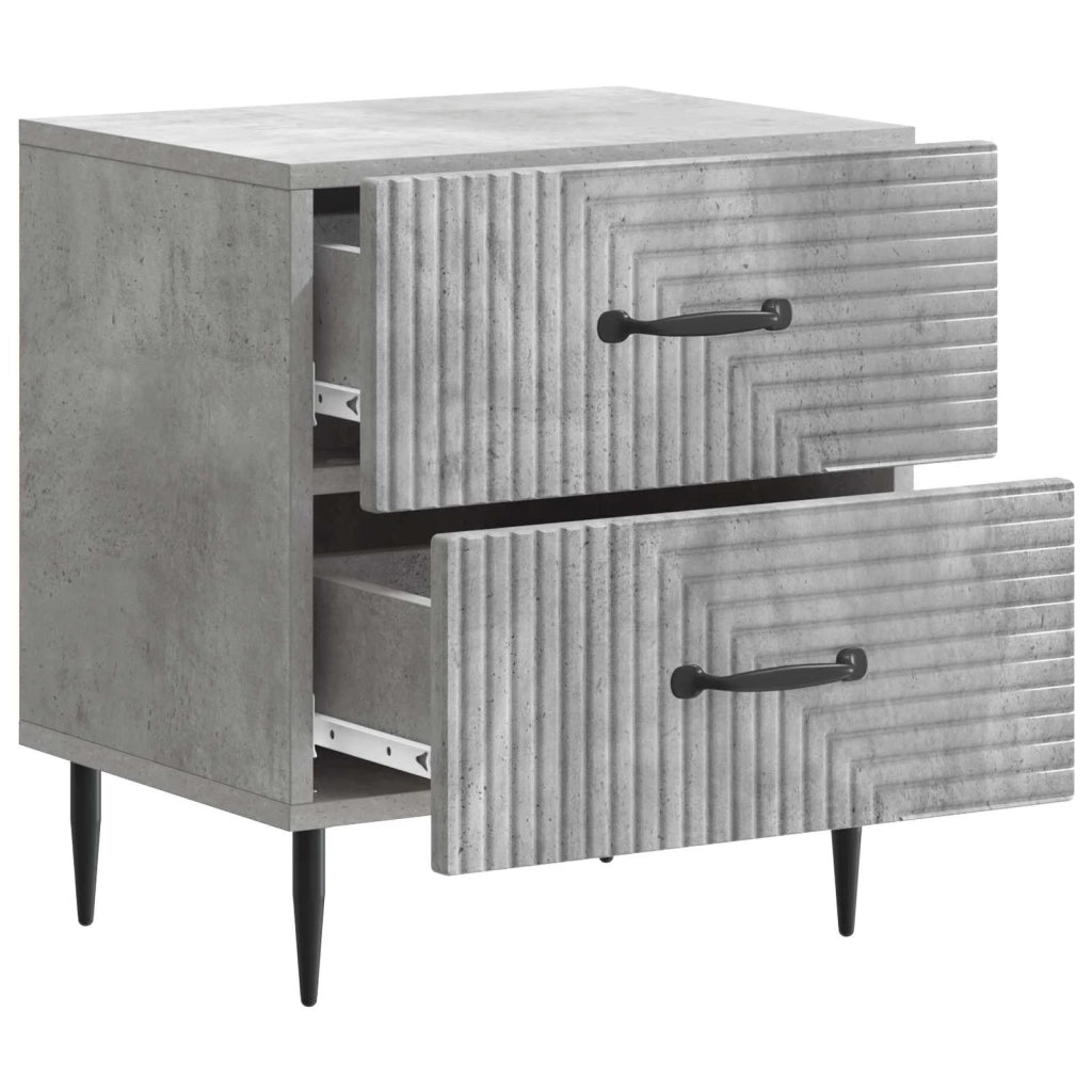 Armadio da Notte Grigio Cemento 43 x 34,5 x 47,5 cm 894761