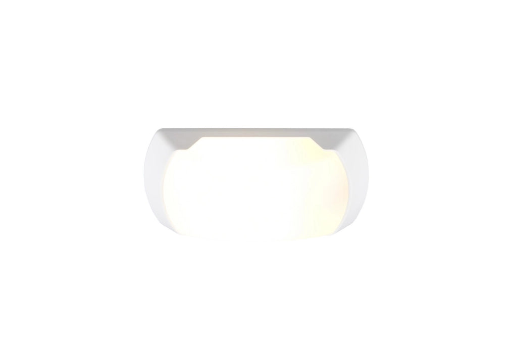 Applique da esterno rotonda CUMANA RL 1xE27 bianca IP65
