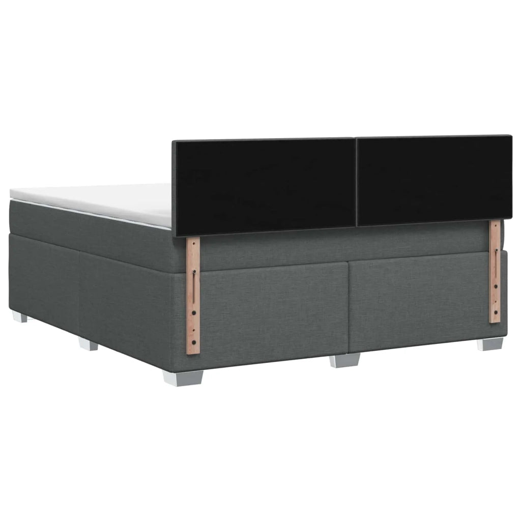 Letto box spring con materasso Grigio Scuro 140 x 190 cm 3450482