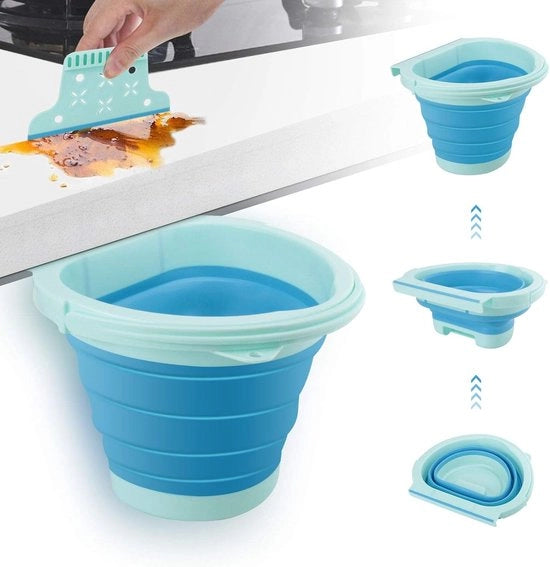 Contenitore portatile per rifiuti - 4 litri - adatto per cucina, bagno e ufficio - blu