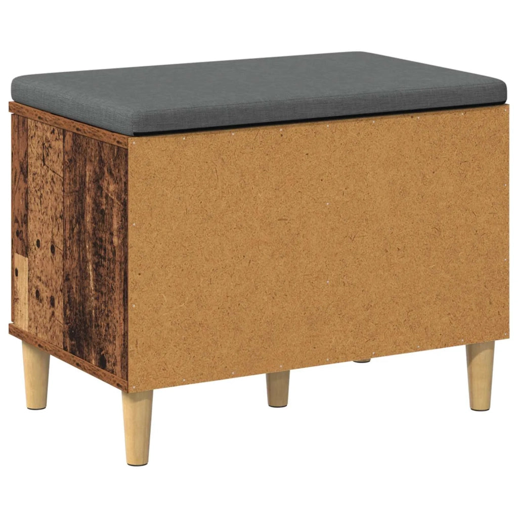Panca per ingresso con cuscino-Sgabello-Panca da Corridoio Legno vecchio 60 x 38 x 46 cm 119823