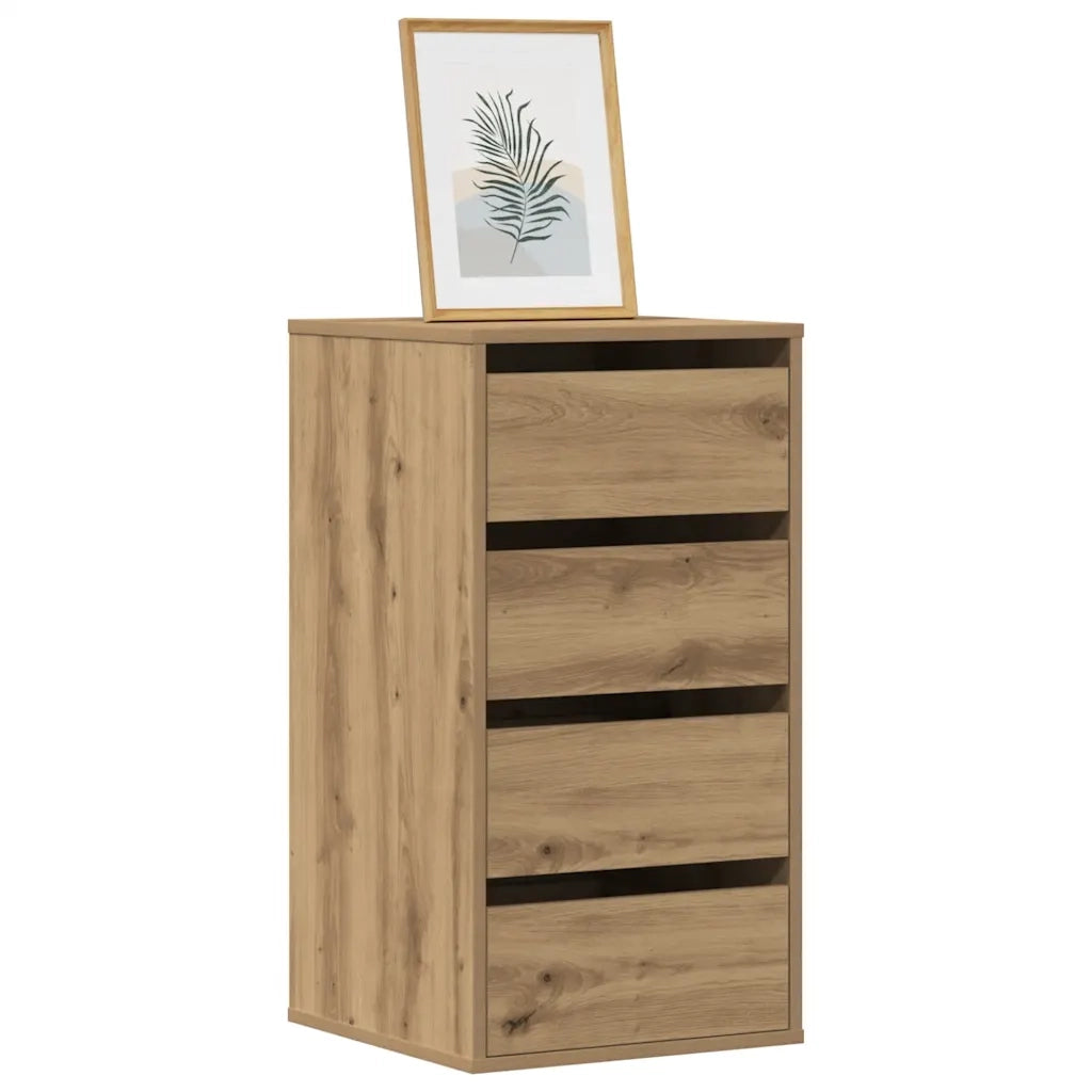 Cassettiera Angolare Rovere Artigianale 40x41x76cm Multistrato CFW4160053