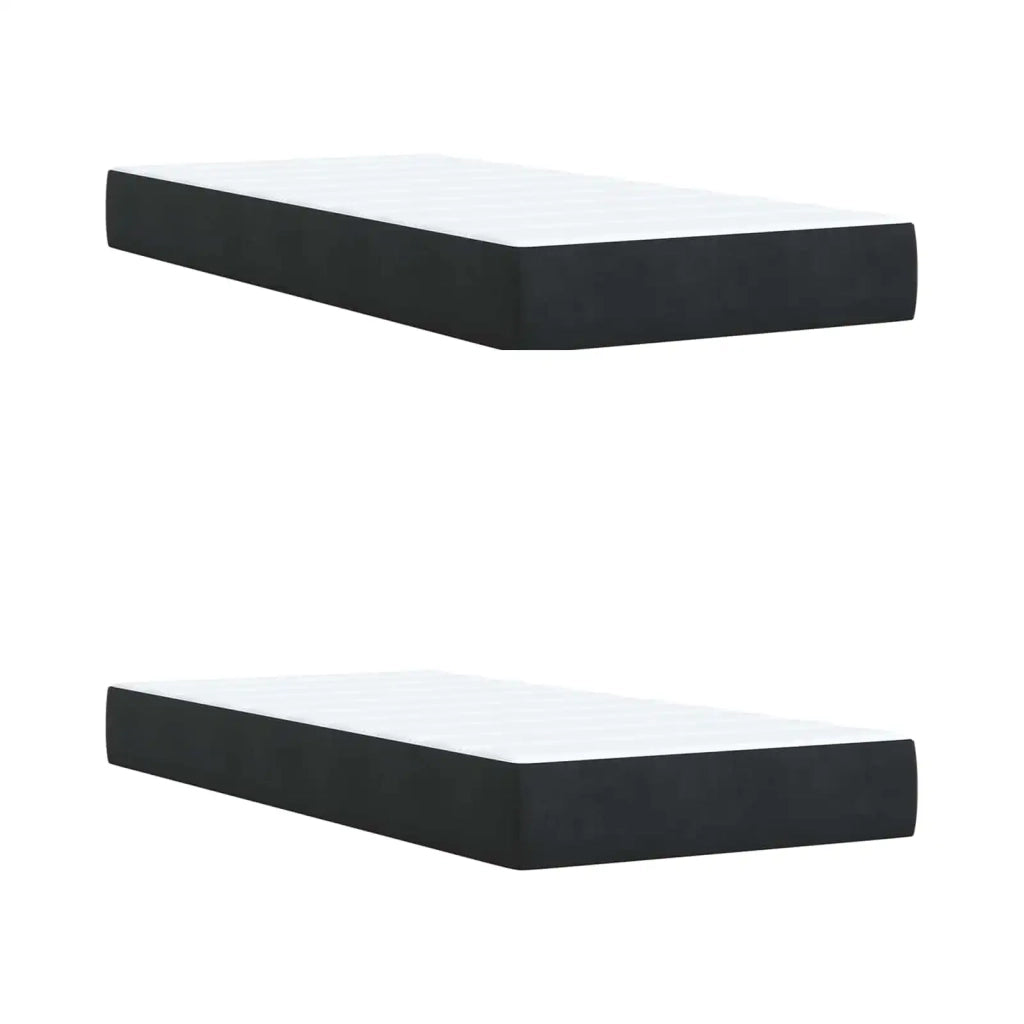 Letto con contenitore LED e materasso Nero 180 x 200 cm Velluto 3459398