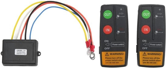 Kit di Comando a Distanza Lenzuolo Senza Fili - Manuale 12V 24V - 75ft di Portata - Controller Universale - Portatile per Auto - Adatto per Camion