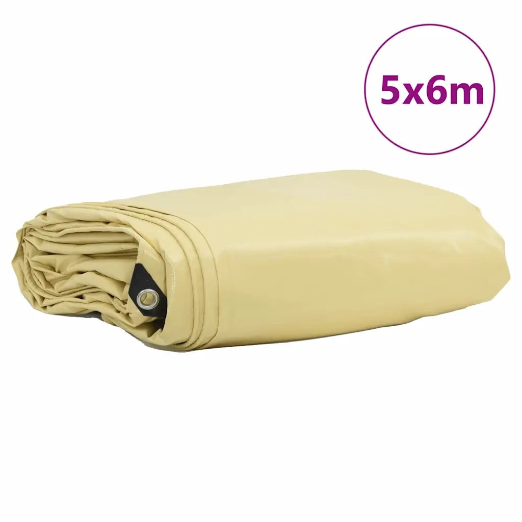 Telo 650g / m² Beige 5 x 6 m Tela con rivestimento in PVC 42017744