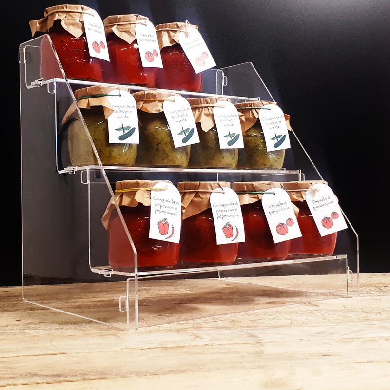 Espositore da Banco 3 Gradini Plexiglass - Largh. 50 cm