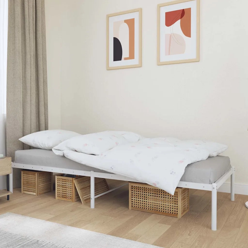 Giroletto-Struttura Letto in Metallo Bianco 75x190 cm 708470