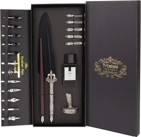 Set di Calligrafia per Principianti - Kit di Penna e Inchiostro Completo per Scrittori Creativi