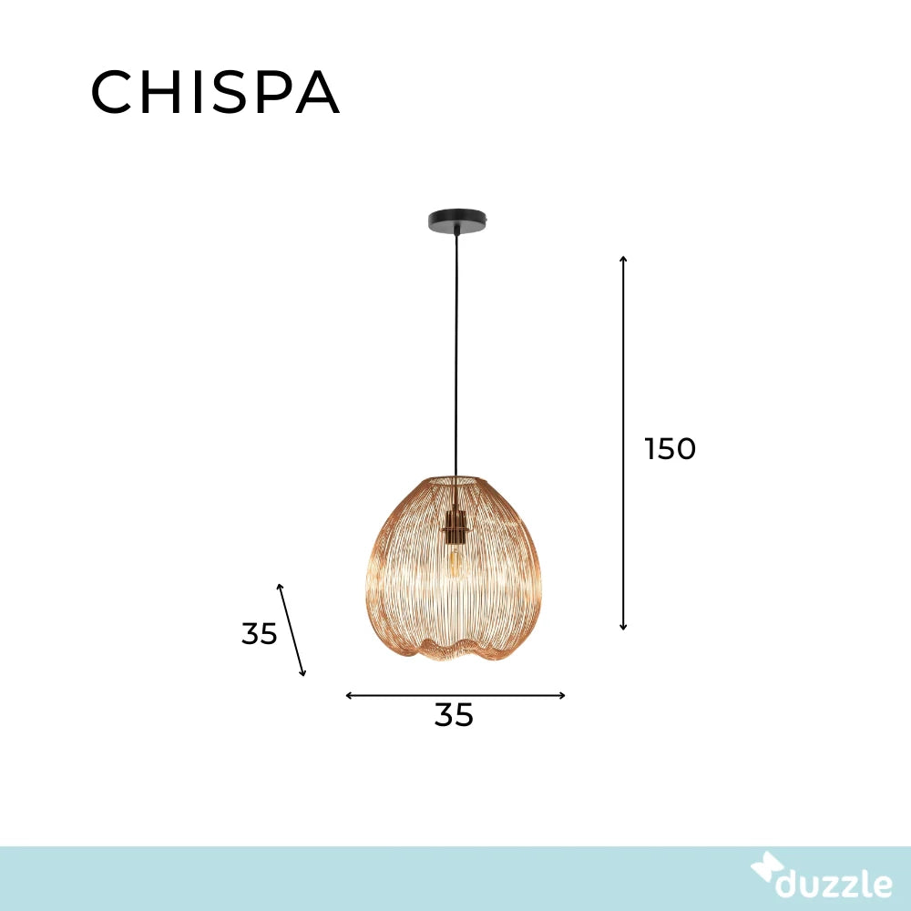 Lampada a sospensione Chispa in metallo ottone lucido | Duzzle