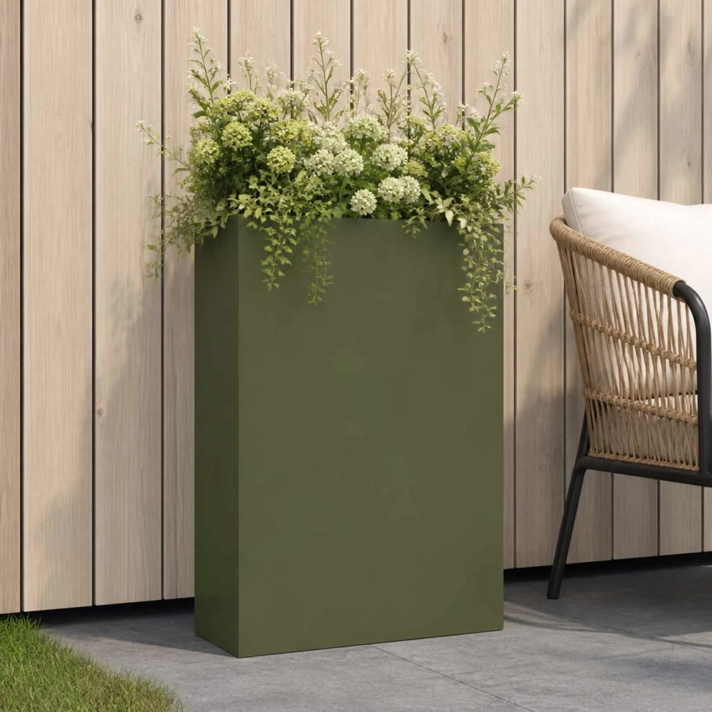 Vaso da giardino Verde Oliva 40 x 20 x 75 cm 8005434