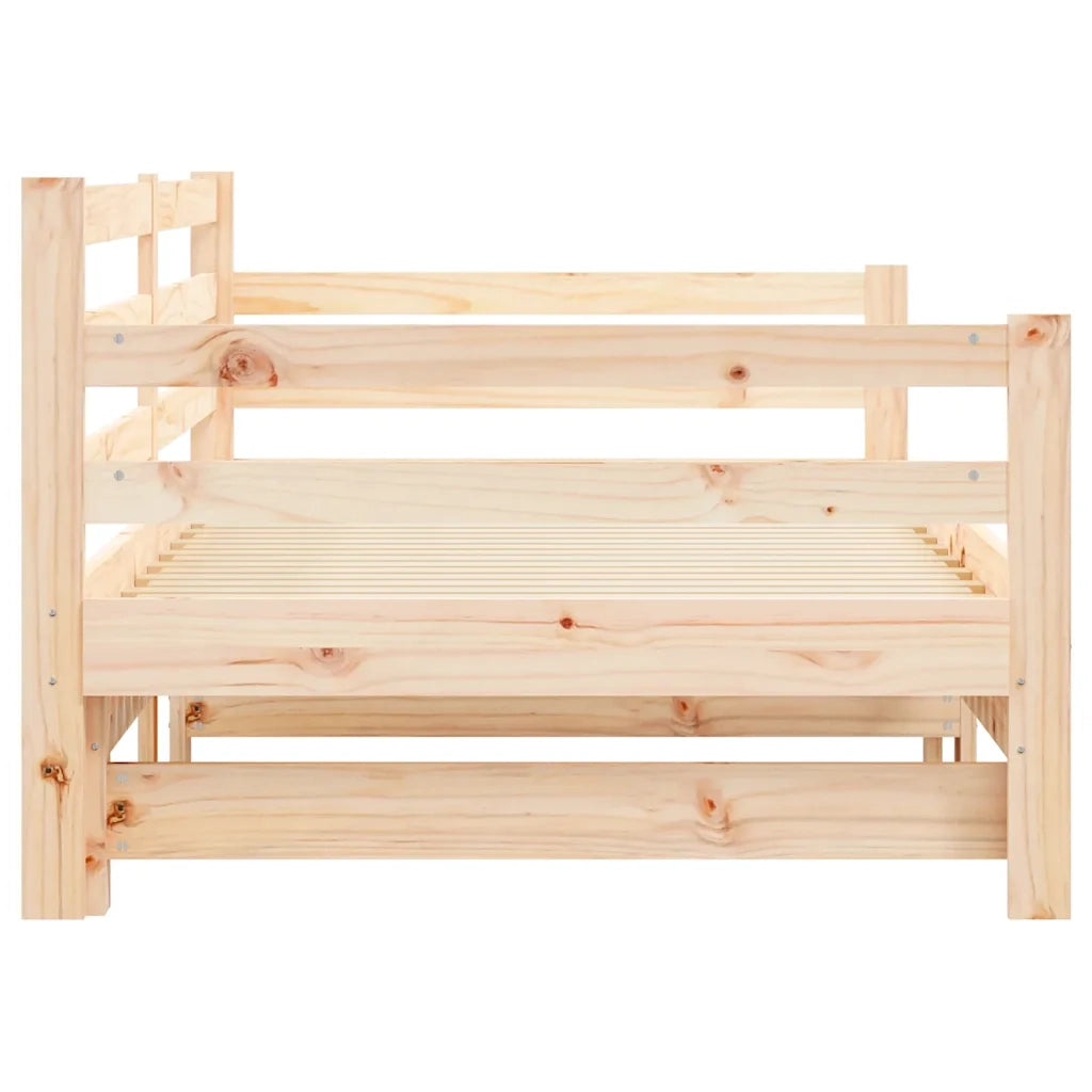 Divano Letto con Letto Estraibile-Sofa Letto-Daybed 90x200cm Legno Massello Pino 481346