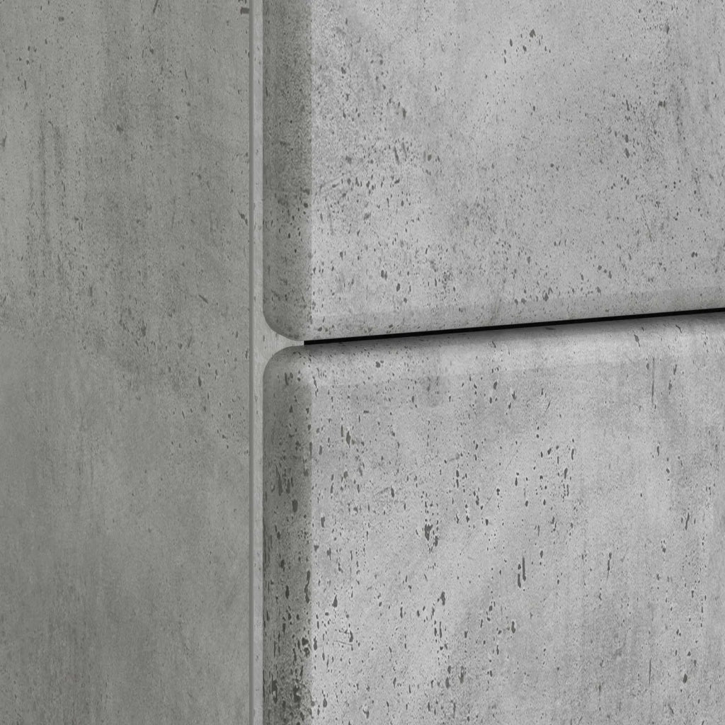 Comodino | Armadio da Notte | Mobiletto da notte con cassetto Grigio Cemento 43 x 41 x 66,5 cm