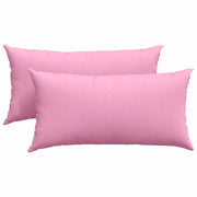 Cuscini da Divano 2 pz | Cuscini per sedie Rosa 80 x 40 cm Tessuto
