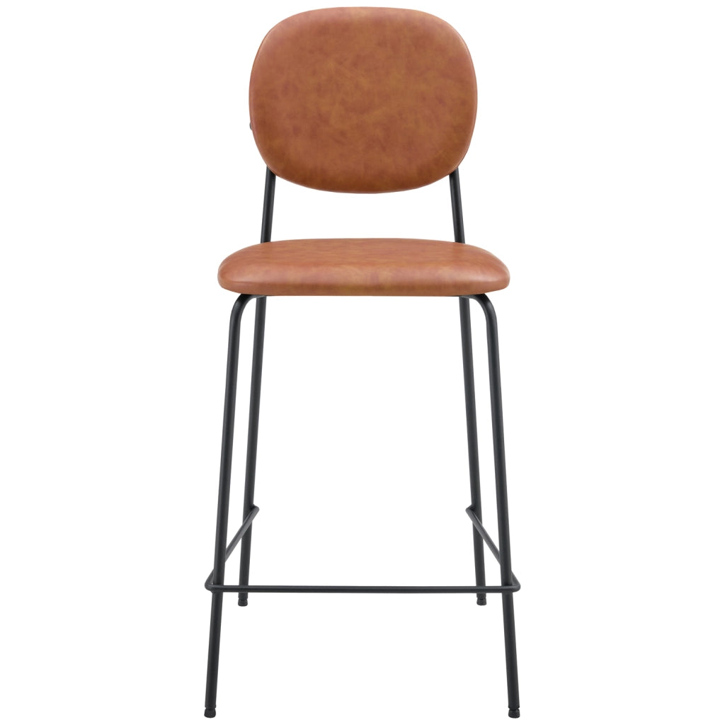 Set di 2 sgabelli da bar EDMOND imitazione cognac
