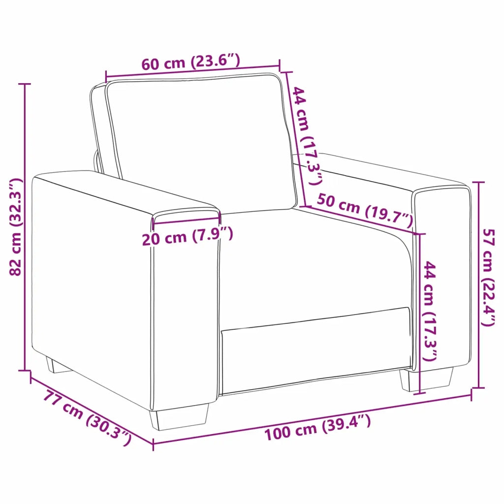 Poltrona Sofa Talpa 100 cm Tessuto 4105213