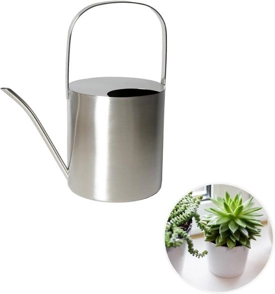 Giocatore 2,5 Litri in Acciaio Inox Lavorato a Martello – Elegante e Sostenibile per l'Impianto di Piante